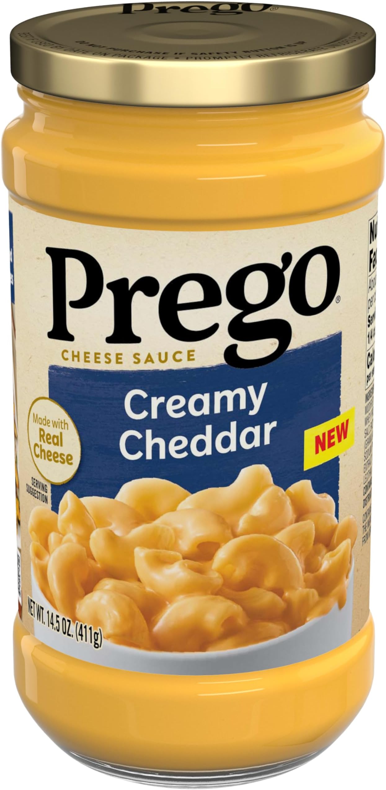 Prego Creamy Cheddar Cheese Sauce, 14.5 oz Jar