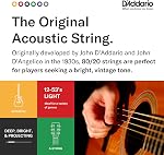 D'Addario EJ11 80/20 Guitares acoustiques en bronze - Lumière 12-53