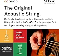Vista 4 de D'Addario Cuerdas para guitarra acústica, bronce 80/20, EJ10-3D, calibre extra ligero 10-47, juego de 6 cuerdas, paquete de 3
