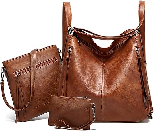 Miniatura 8 de Bolsos de mano para mujer, mochila convertible, bolsos de cuero sintético, bolsas de estilo hobo, bolsa cruzada, bolsa de hombro, bolsa de mano,