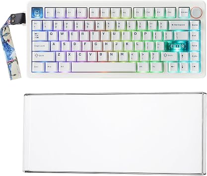 MechLands CIDOO QK75 VIA Programmable 75% Compact Keyboard with KiiBoom Premium Acrylic Transparent Keyboard Dust Cover