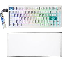 MechLands CIDOO QK75 VIA Programmable 75% Compact Keyboard with KiiBoom Premium Acrylic Transparent Keyboard Dust Cover