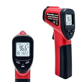Infrared Thermometer Temperature Gun NOT for Humans -58F1022F -50C550C 9-Point Laser Non-Contact Instant-Read Digital Laser Infrared Ir Thermometer with Backlight
