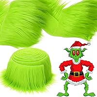 Vista 43 de Tatuo Tela de piel sintética naranja de 60 x 18 pulgadas, para Halloween, mullida, para manualidades, cortes de piel sintética, parche de felpa