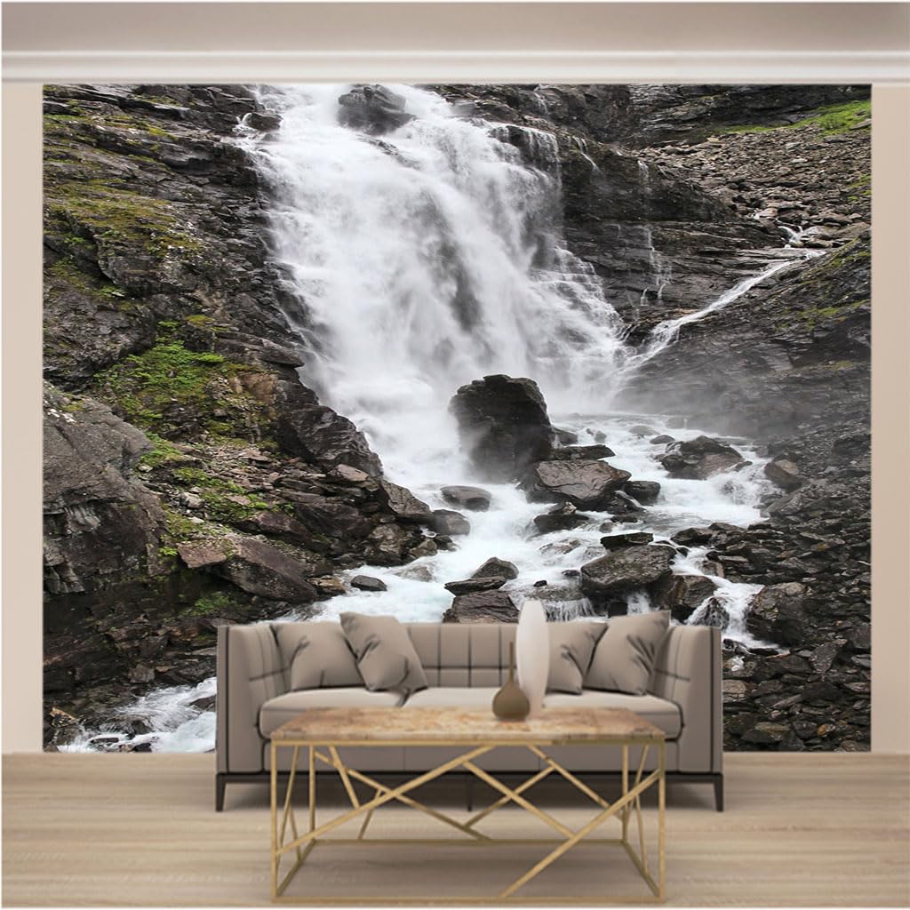 Papier peint intisse panoramique xxl trompe l oeil cascade de qualite superieure