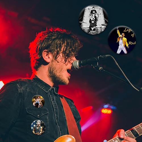 Miniatura 9 de I Love Rock and Roll - Juego de 18 pines de 2.28 pulgadas, broche de marca genial, insignias de música para cantante para ropa, bolsas, mochilas,