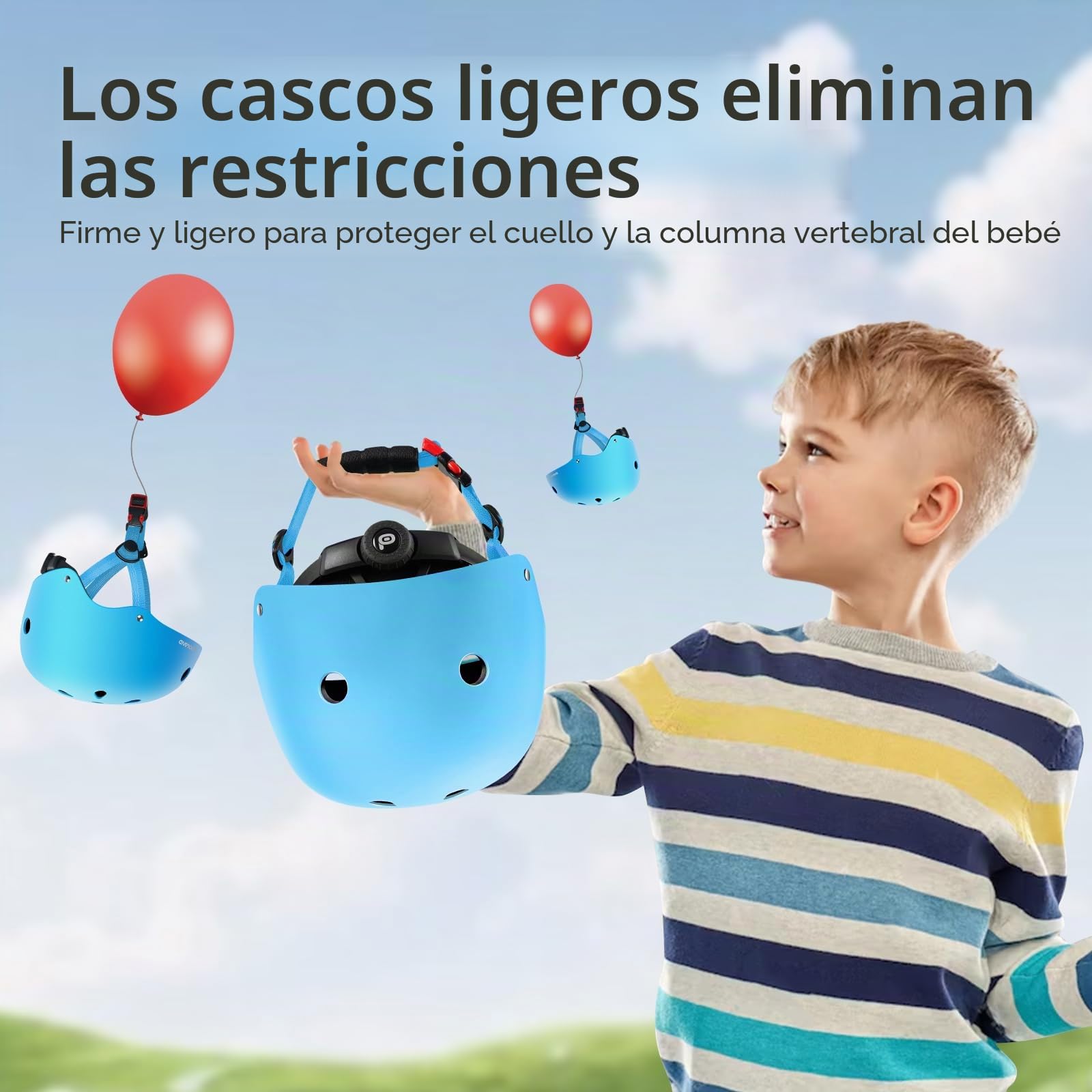 Odoland Casco de Bicicleta para Niños y Niñas de 3 a 8 Años Casco Ajustable y Ligero Recomendado de 48 a 54 cm para Ciclismo Monopatín Patinaje Múltiples Deportes, DLS
