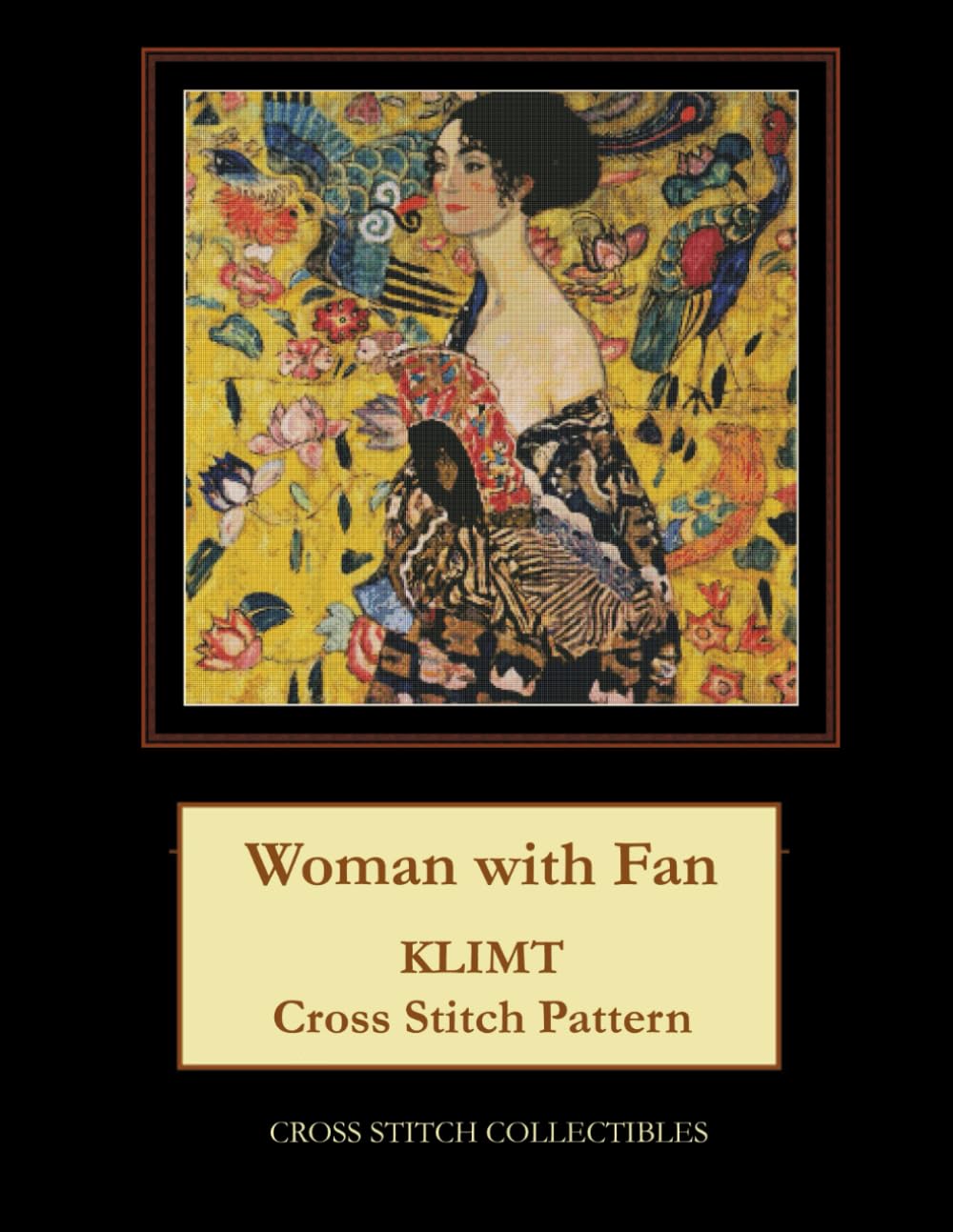 Woman with Fan: Gustav Klimt Cross Stitch Pattern