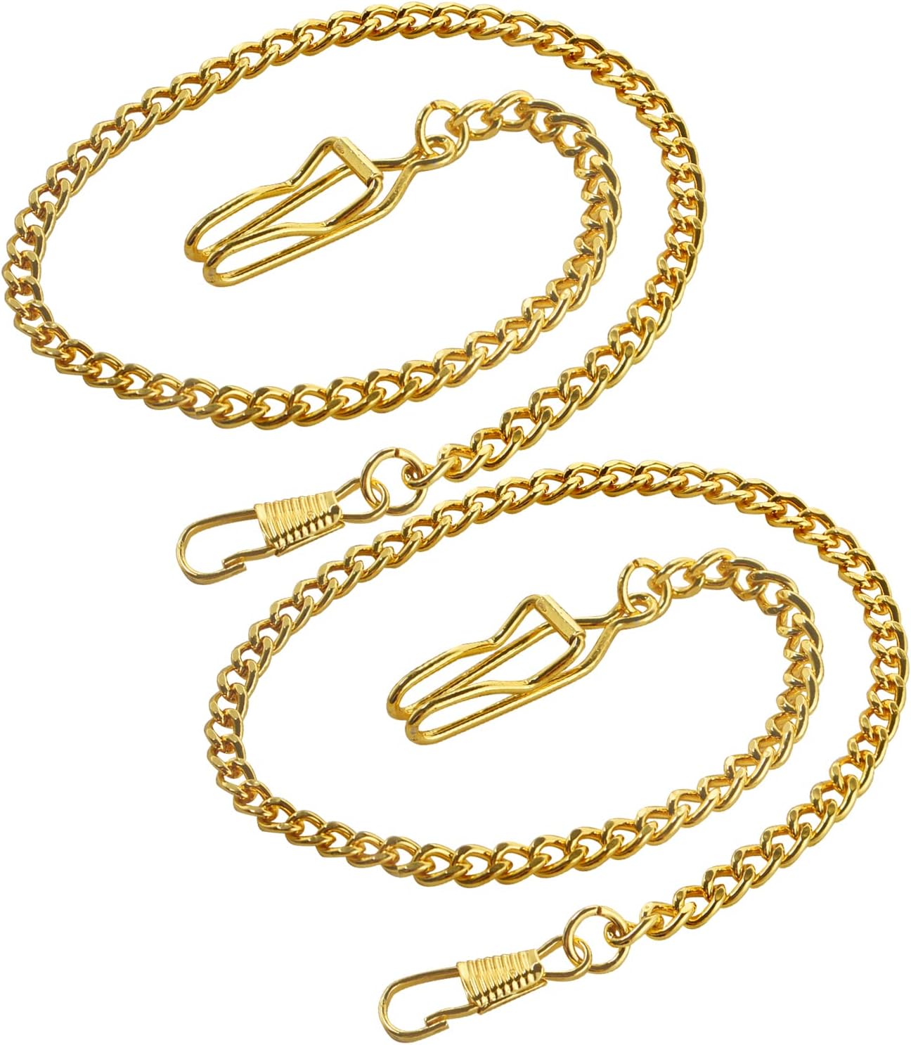 Pocket Watch Chain Bracelet 14.7" (37.5 cm), Vintage Metal Alloy Pocket Watch Chain for Men/Ladies-Gold