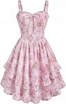 SCARLET DARKNESS Robe d'été florale Femmes tendance 2026 Robes de soleil enroulées Mini Robes