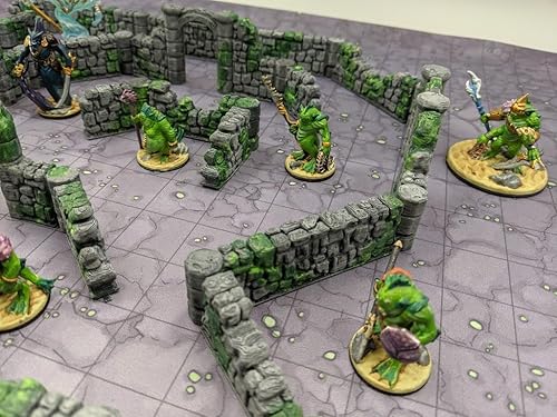 Miniatura 7 de 34 azulejos de mapa de pared con ruinas de mazmorras para terreno DND para terrenos de mazmorras y dragones, D&D, Pathfinder, Warhammer 40k,