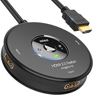 HDMI Switch 4K 60Hz, 3 in 1 Out HDMI Splitter for HDTV/Xbox/PS5/Fire Stick/DVD Player/PS4/PS3 4K 1080P 3D, Meofia HDMI Hub 3 Port HDMI Switch Box, HDMI 2.0 Switcher Multi HDMI Adapter