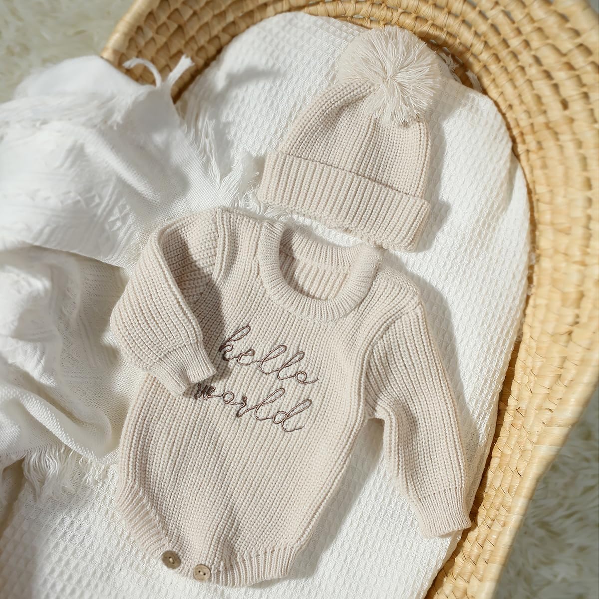 Infant Baby Sweater Romper and Hat Baby Girl Boy Knitted Sweatshirt Pullover Tops Fall Winter Clothes Baby Boy Girl Outfit Infant Baby Sweater Romper and Hat Baby Girl Boy Knitted Sweatshirt Pullover Tops Fall Winter Clothes Baby Boy Girl Outfit