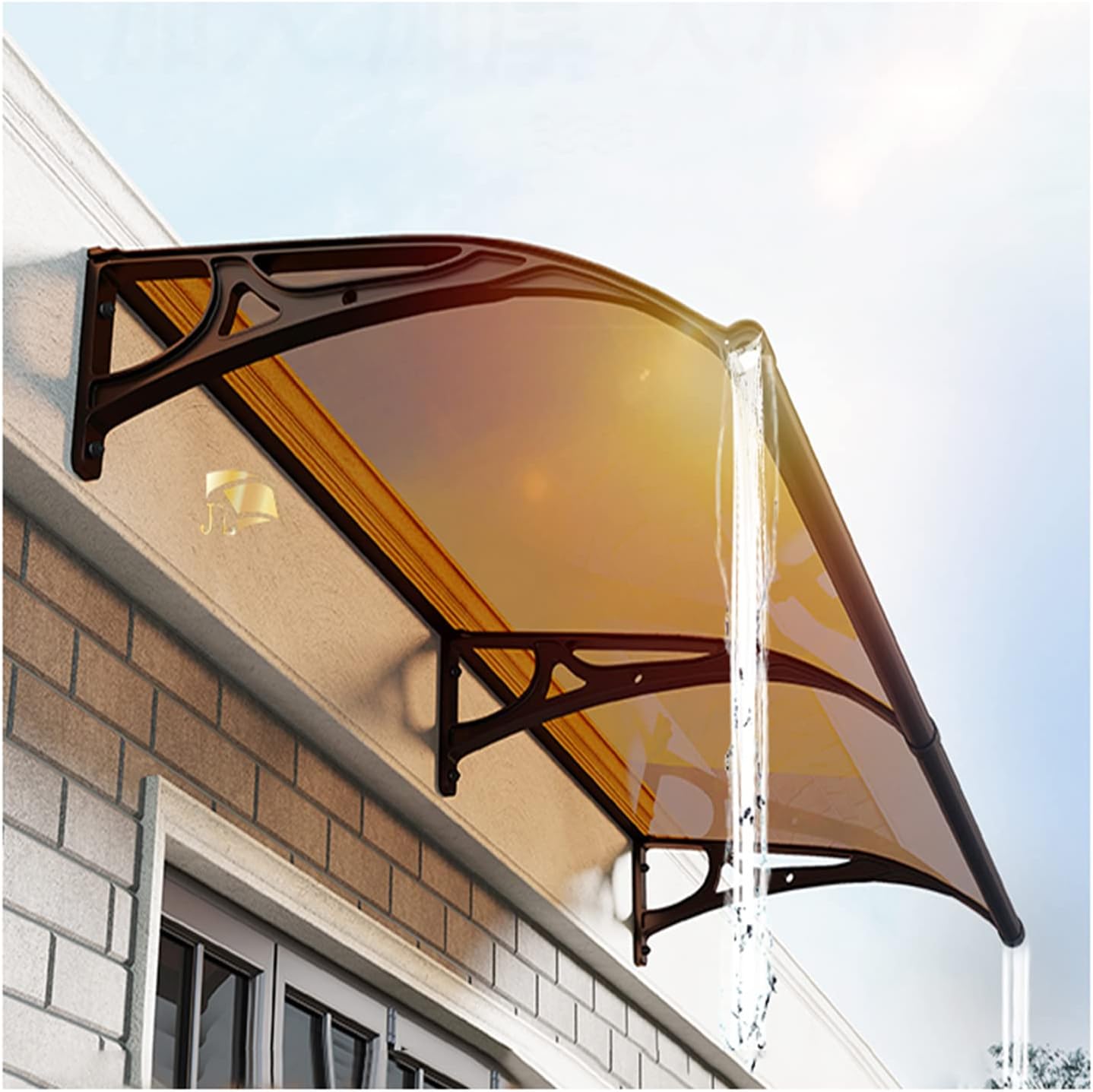 ZXCVBAS Window Awning,Door Rain Canopy, Porch Awning