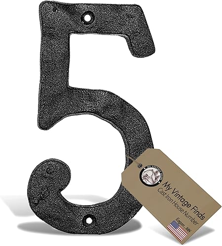 Miniatura 8 de Números de dirección de la casa, números de casa de metal negro, número de casa de 5.5 pulgadas, empresa con sede en EE. UU. (Número 3)