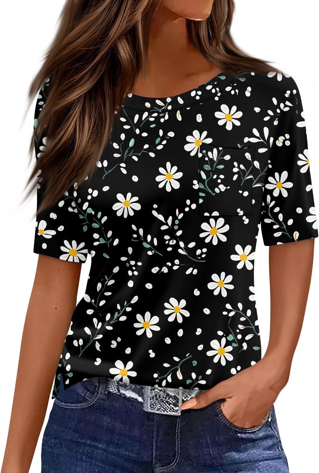 Womens Oversized T Shirts Spring Loose Fit Crewneck Short Sleeve Tops Summer Casual Blouse Y2K 2025 Basic Shirts