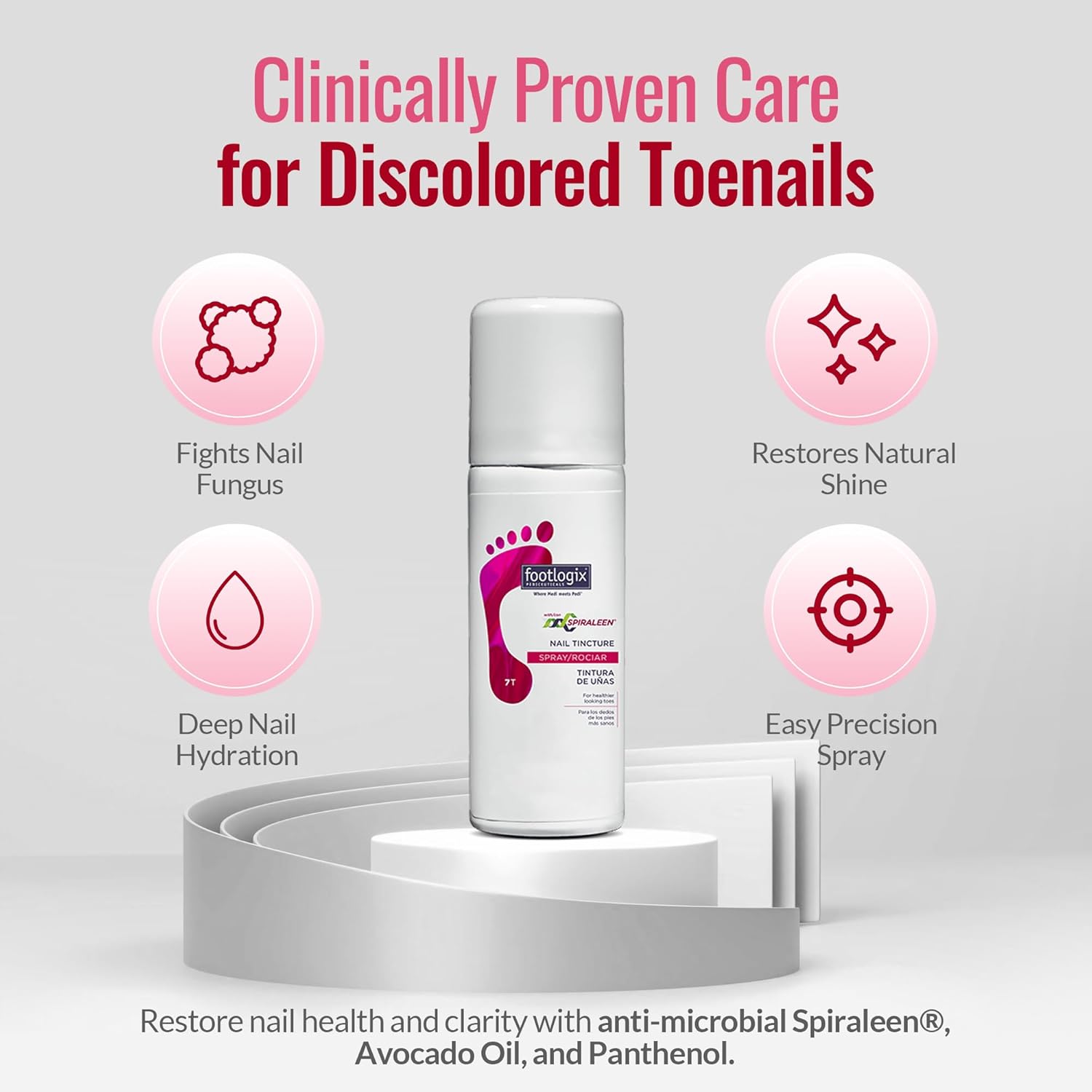 FOOTLOGIX Nail Tincture Spray with Spiraleen, 1.69 Fl Oz (Pack of 1) - Image 2