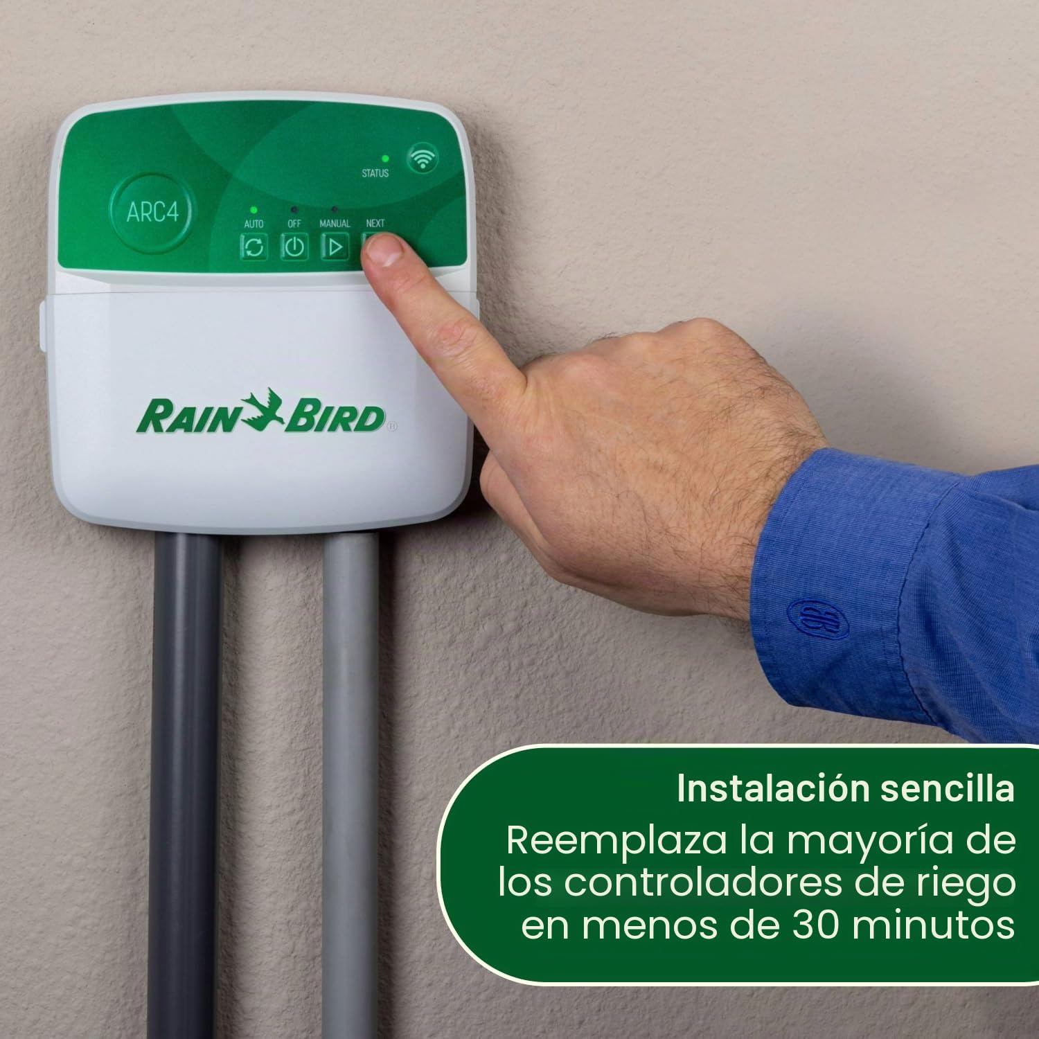Rain Bird - ARC6 - Temporizador/controlador inteligente de riego para interiores basado en aplicación con WiFi, 6 zonas/estación, certificado EPA WaterSense, compatible con Alexa