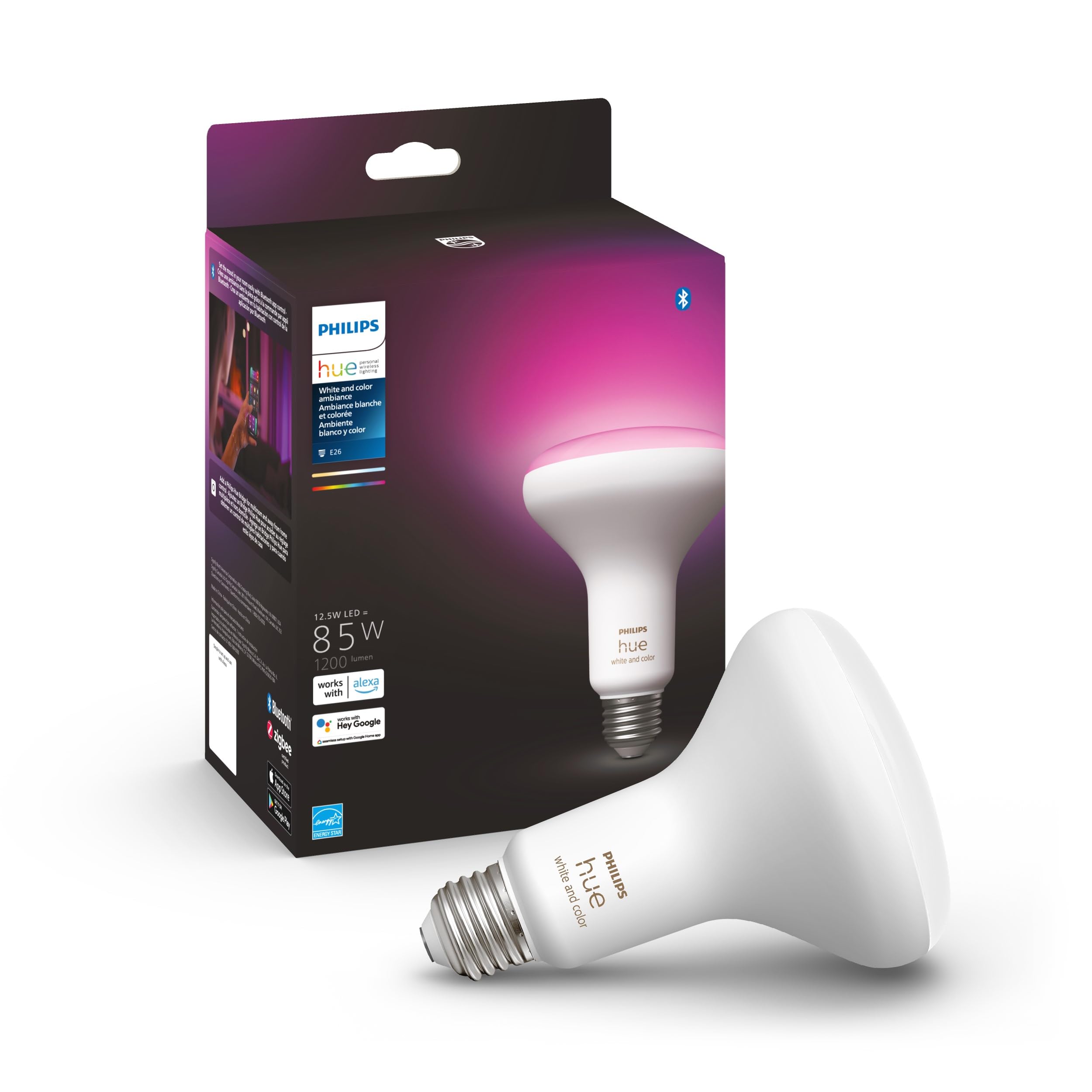 Philips Hue Smart Color Bulb with Bluetooth & Voice Control