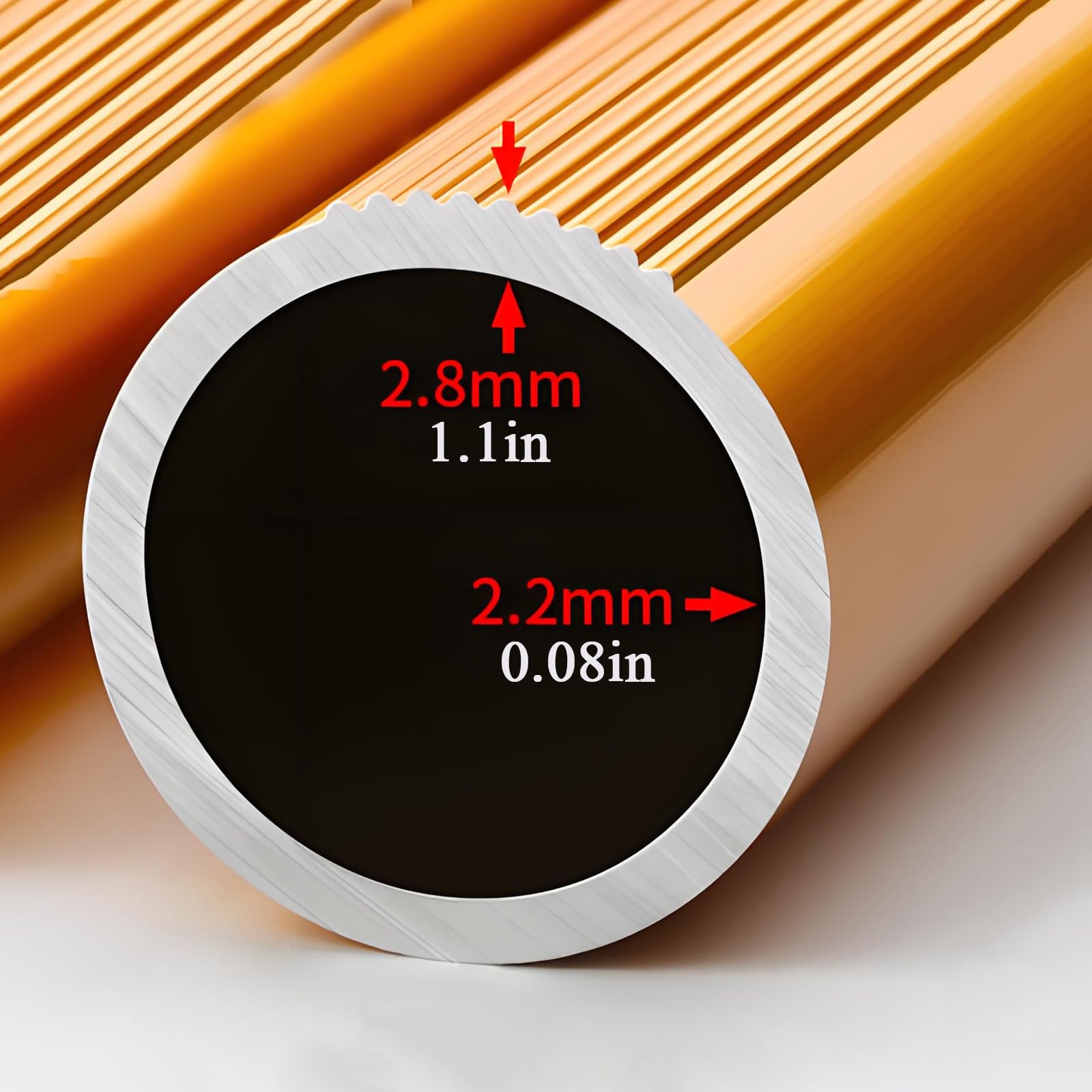Grubość 0,28 cm Przegroda pokojowa z pojedynczym prętem - 300 cm z kontrastowymi końcówkami cylindrów, idealna do salonu i sypialni, prywatność, stylowe rozwiązanie do dekoracji domu (150 cm x 2)