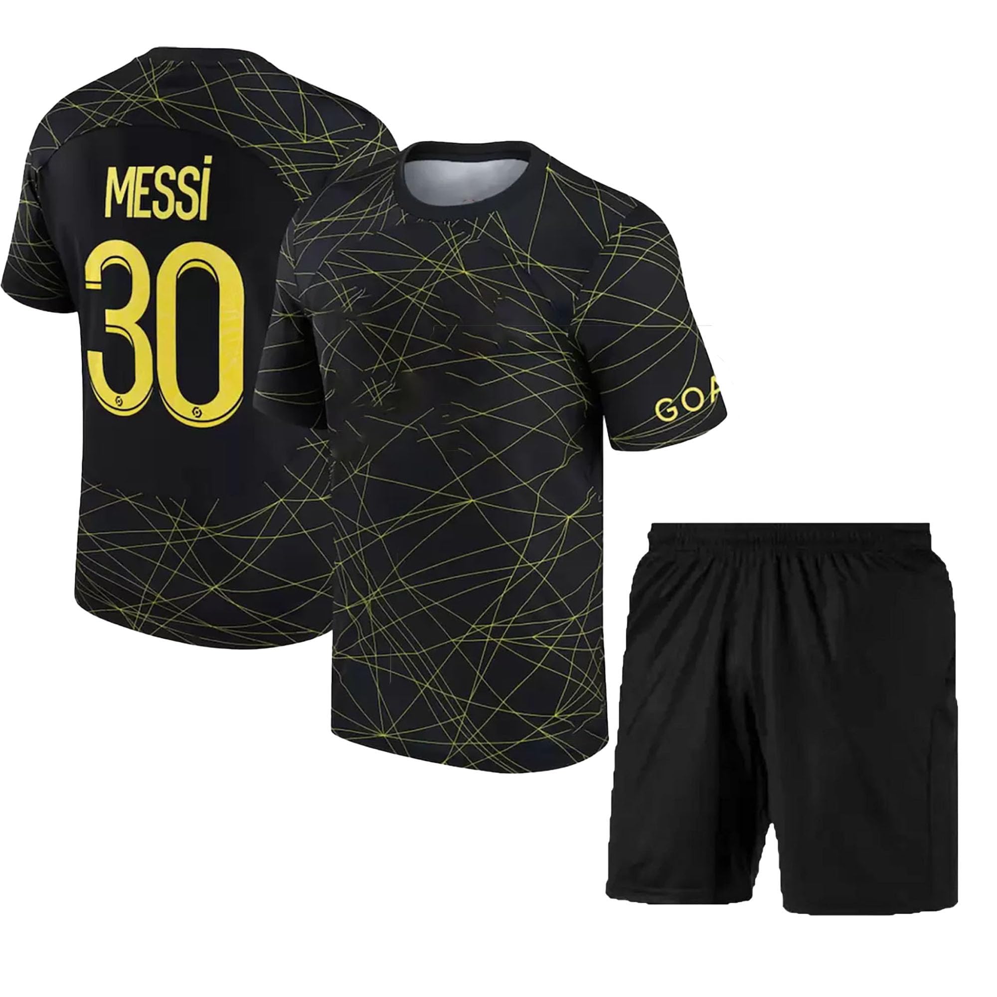 GenericParis Football Jersey Messi Mbappe Neymar with Black Shorts