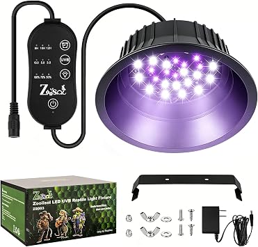 UVB Light for Reptiles Separate UVB & Daylight 10W HO UVB LED Lamp