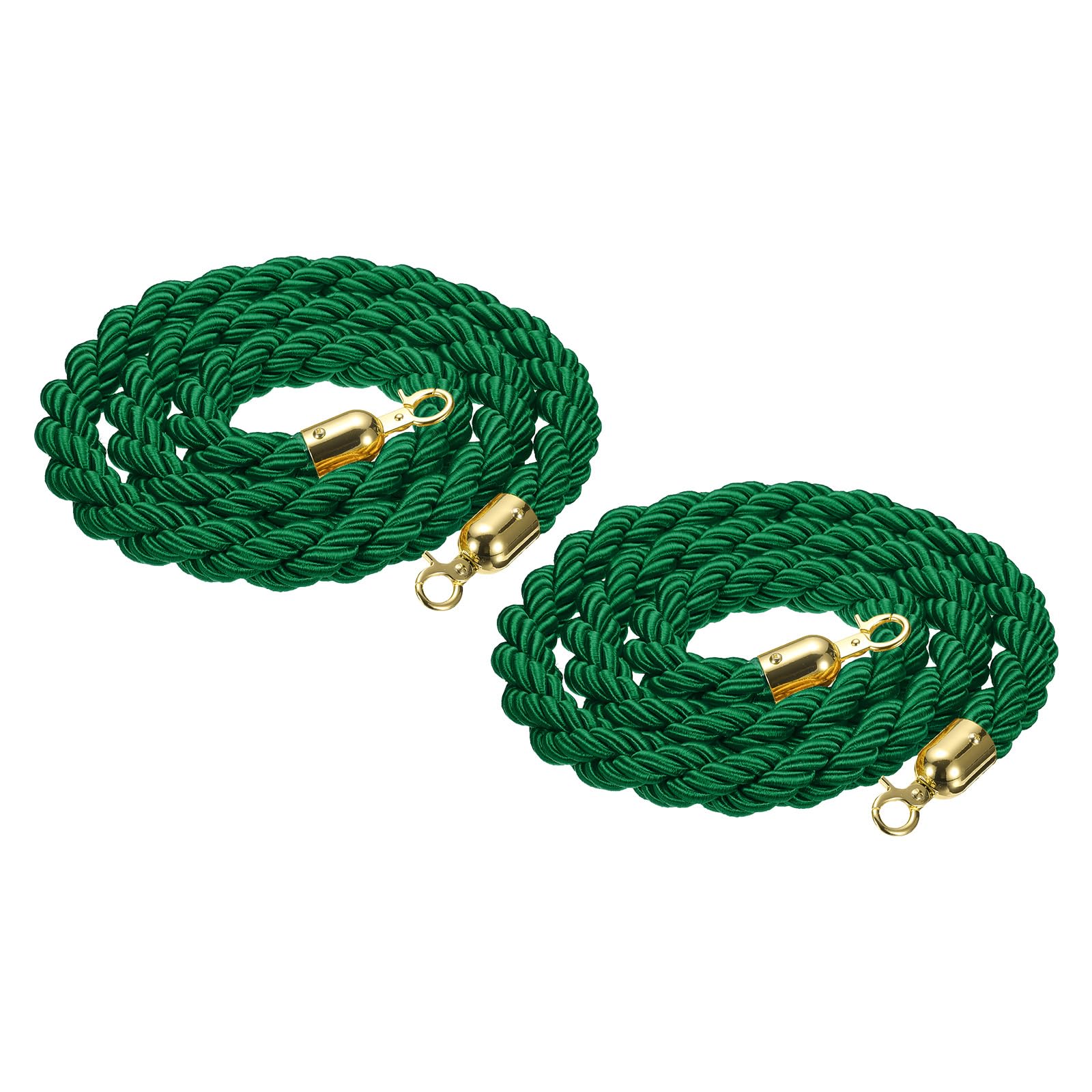 QUARKZMAN 2 Pz 6.6 Ft/2 m Cordone Barriera A Spirale Con Ganci Verde Dorato