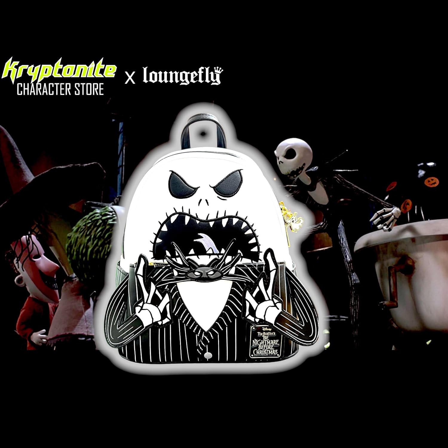 Loungefly Exclusive Nightmare Before Christmas Angry Jack Skellington Mini Backpack - A Must-Have Disney Collector's Item for NBC Fans