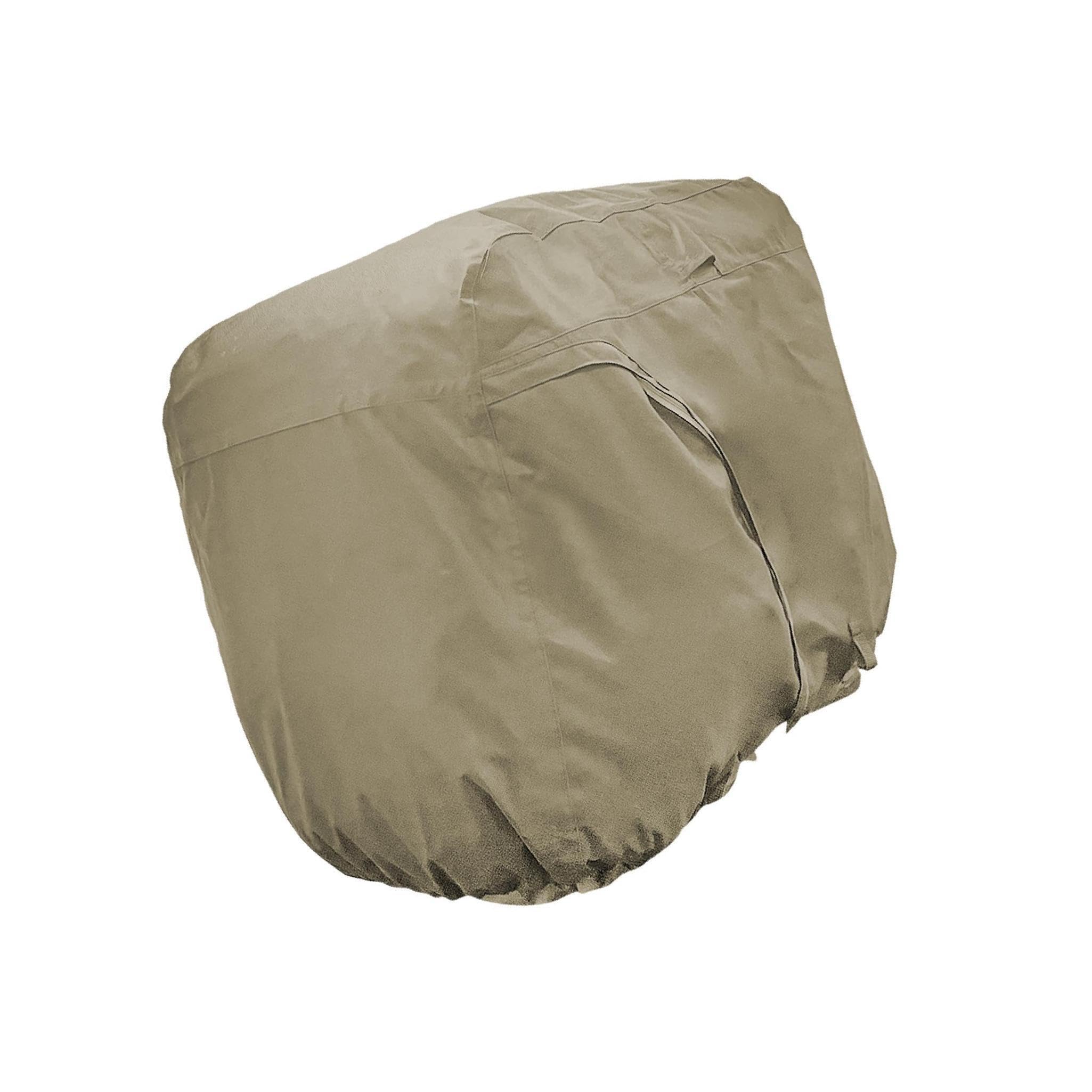 Zambuph Durable Golf Cart Cover Waterproof Zipper Buggy Sun Protector Rain Cover Sunproof Dustproof, Khaki, 275x122x168cm