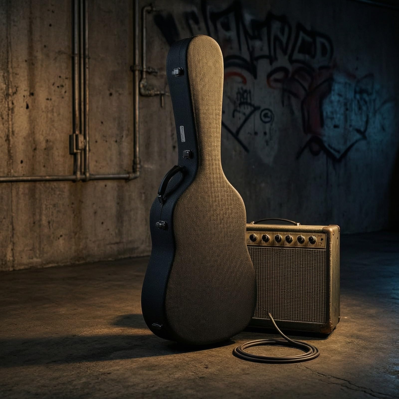 Funda Rígida para Guitarra Folclórica Portátil, Estuche Rígido para Guitarra Acústica, Cómoda, Viajes, Ensayos, Guitarristas, Músicos