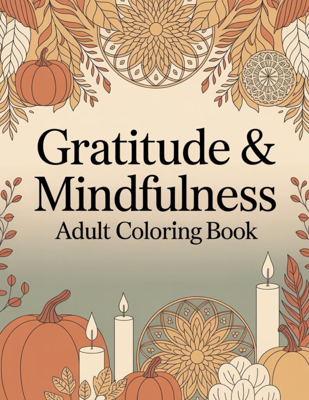 Gratitude & Mindfulness Adult Coloring Book: Inspirational Autumn Mandalas & Motivational Quotes for Stress Relief, Gratitude, and Mindful Coloring Moments