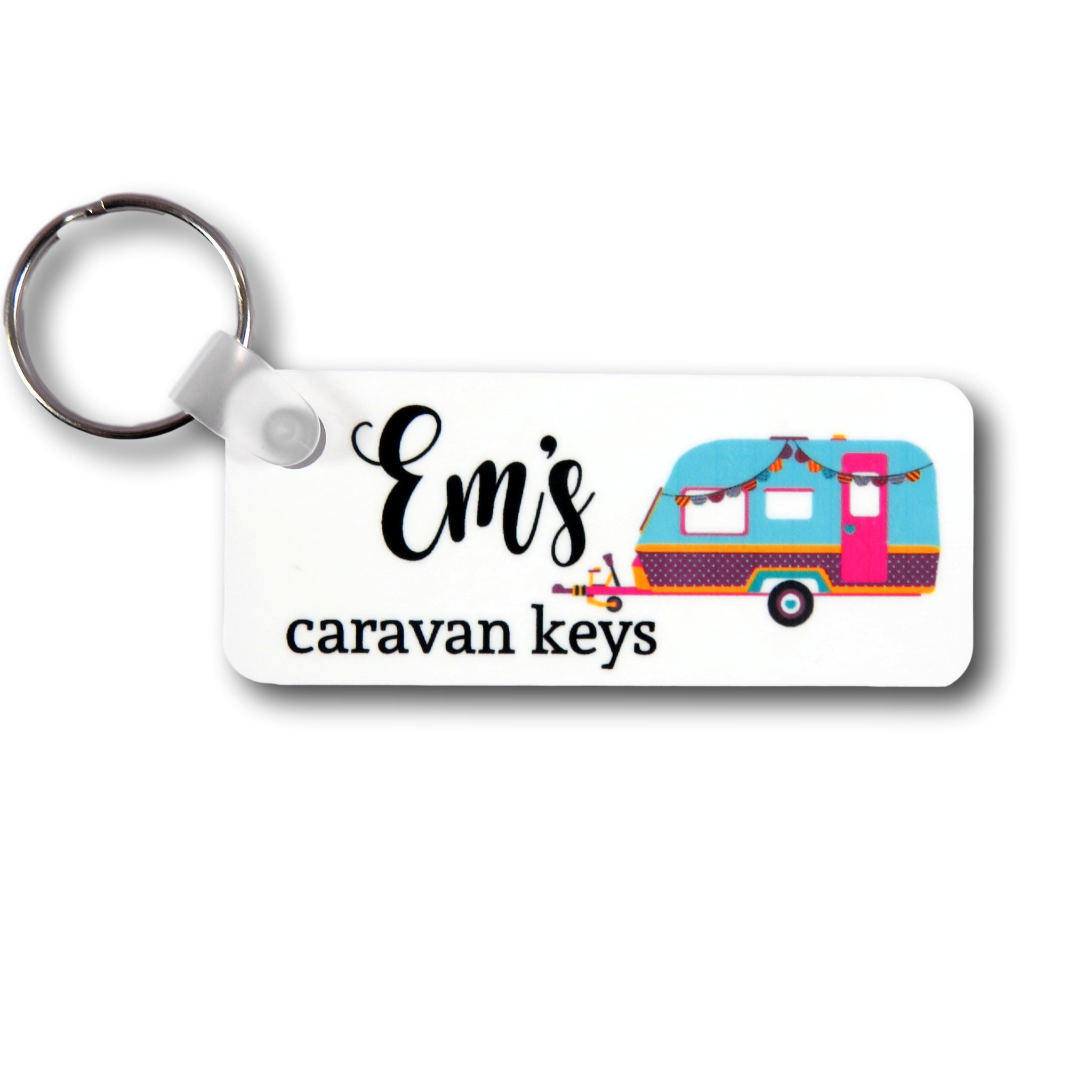 Personalised Caravan keys keyring new caravan gift campervan keys novelty keyring keyfob