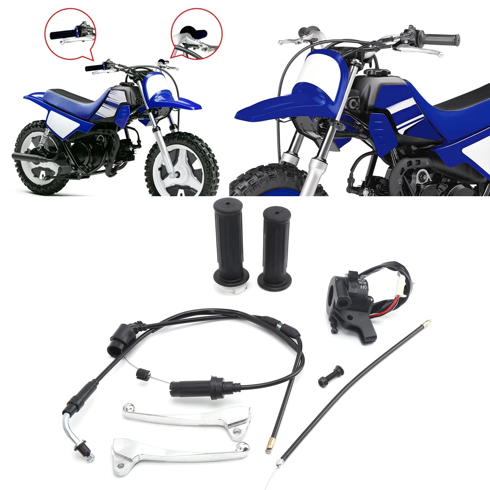 Cable erateur Pw 50,Pw 50 Pièces Pw50 Boîtier D'Accélérateur Autres es Poignée D'Accélérateur Câble Levier De in Kit De Commutateur D'Allumage Fit Pour Yzinger 50Peewee Pw50