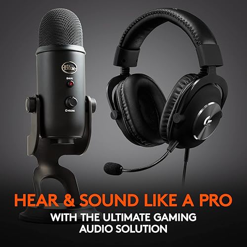 Miniatura 2 de Logitech G PRO X Audífonos para videojuegos (2 generación) con micrófono Blue Yeti USB Mic para grabación y transmisión en PC y Mac
