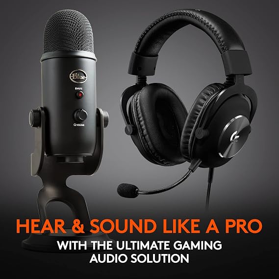 Logitech G G PRO X Gaming Headset + Yeti Blackout