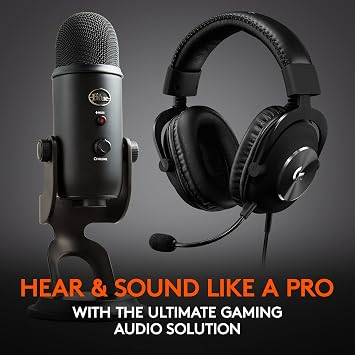 Logitech G G PRO X Gaming Headset + Yeti Blackout
