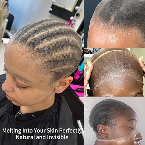 Miniatura 2 de Tinashe Invisable - Gorra de peluca HD, 4 unidades, alta transpirabilidad, ultrafina, elástica, calva para pelucas de encaje frontal