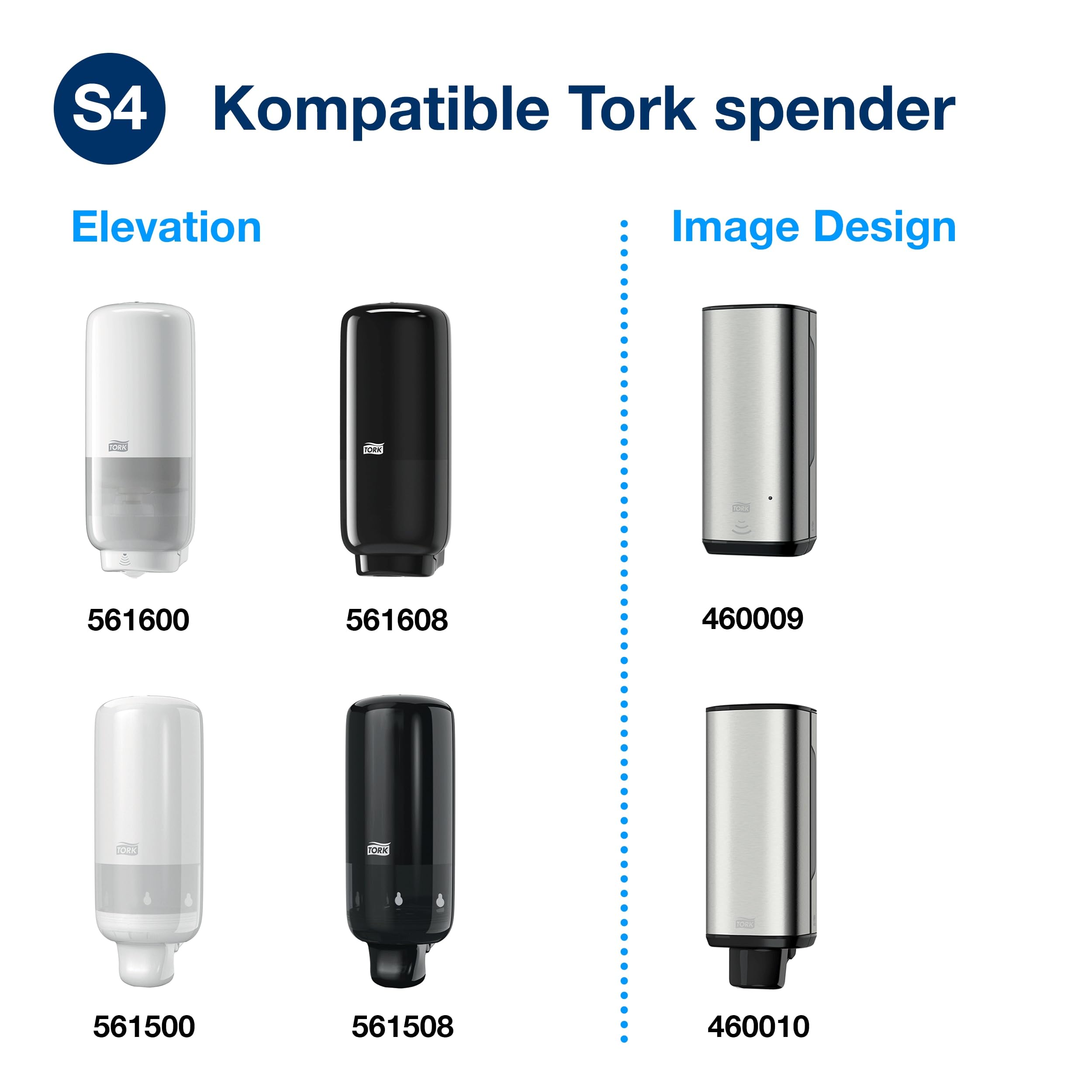 Tork Mild Duftende Hand Flüssigseife S4, frischer Duft, 6 x 1.000 ml, 424501