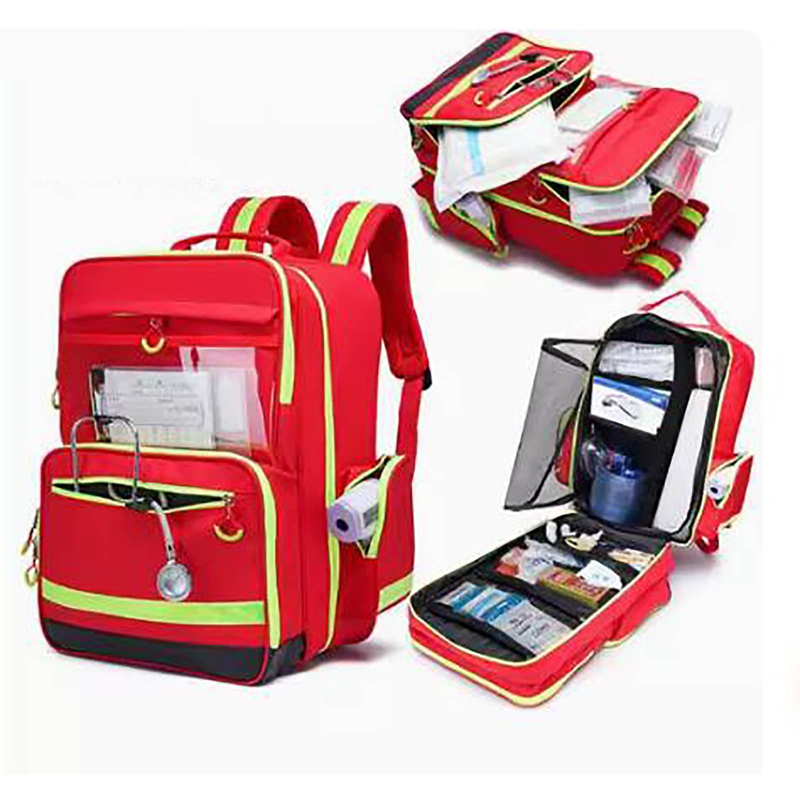 Botiquín Profesional de Primeros Auxilios de Emergencia Bolsa de Trauma, Kits de Emergencia médica de Almacenamiento Jump Bag Pack para EMT, EMS, Policía, Bomberos, Oficiales de Seguridad