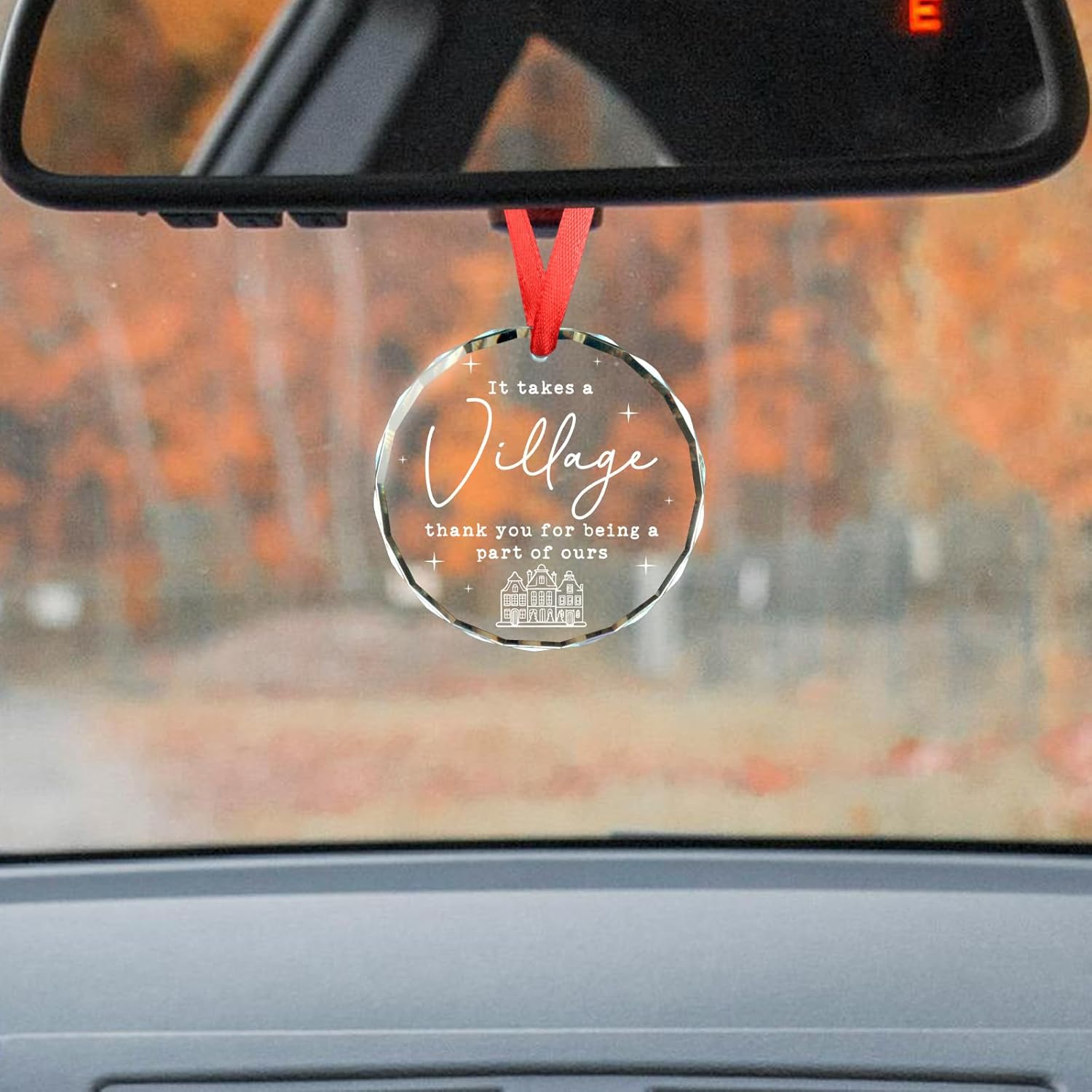 It Takes A Village Thank You for Being Part of Ours Thank You Gifts for Women Men Teacher Appreciation Farewell Gifts for Coworkers Appreciation for Boss Coworkers Nurse - Glass Ornament - Image 6