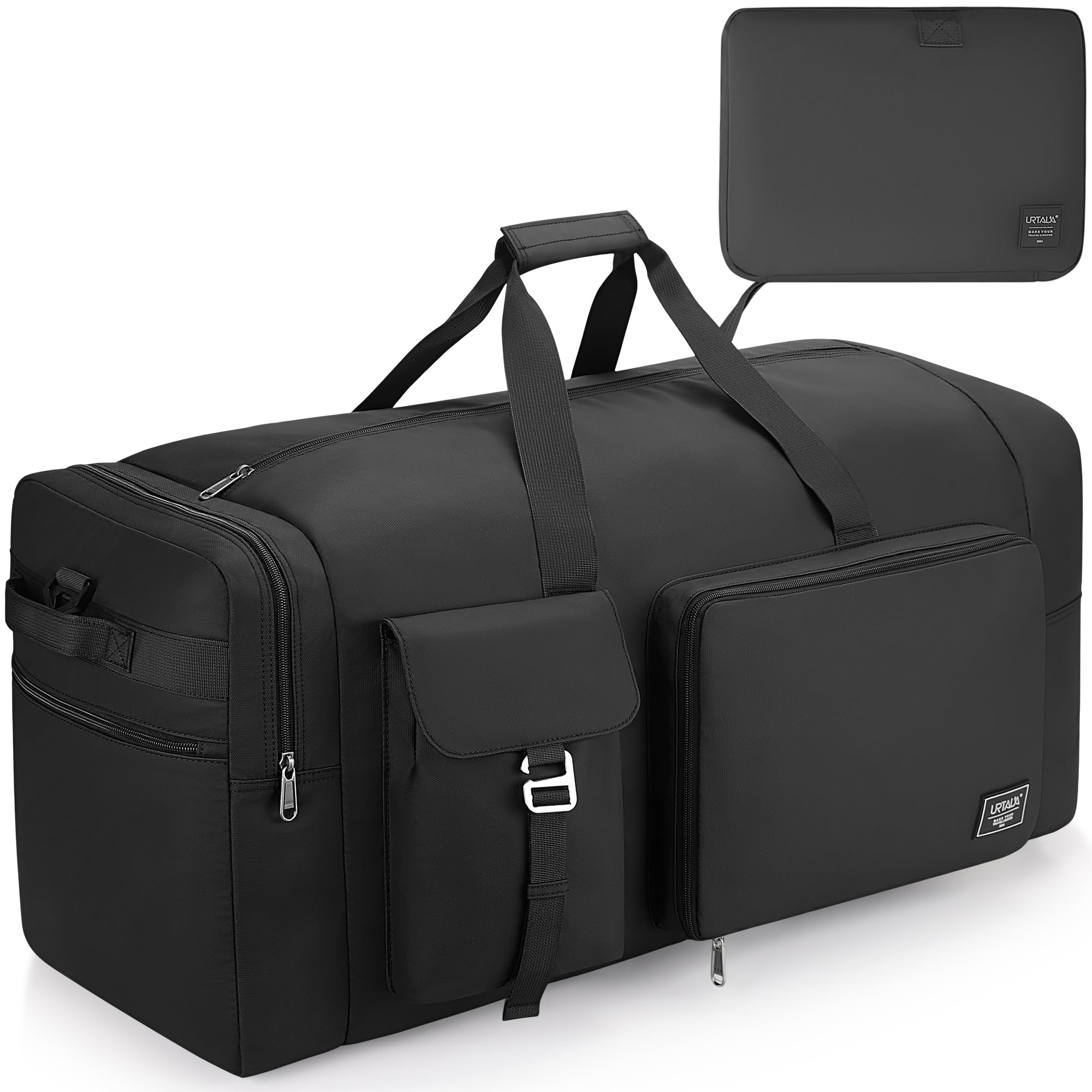 Urtala Bolsa de viaje plegable para hombre y mujer, Negro , 120L, Clásico