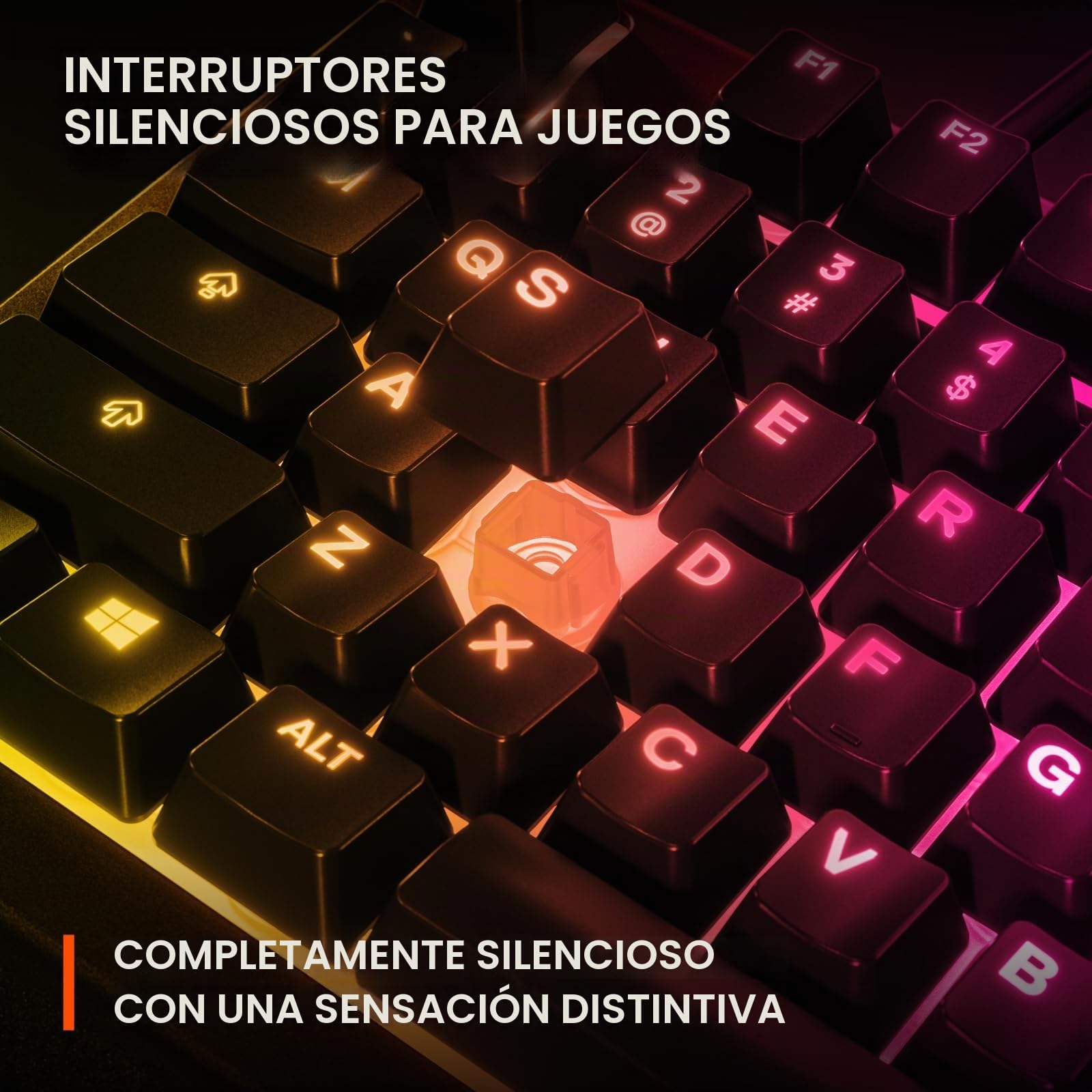 Steelseries Apex 3 RGB Gaming Keyboard - Iluminación RGB de 10 Zonas - IP32 Resistente al Agua - Reposamuñecas magnético Premium (Interruptor silencioso para Juego)