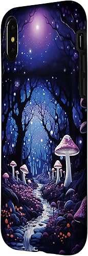 Miniatura 8 de Carcasa estética para iPhone 12 mini con diseño de hongos mágicos y bosque de hadas Goblincore Fairycore