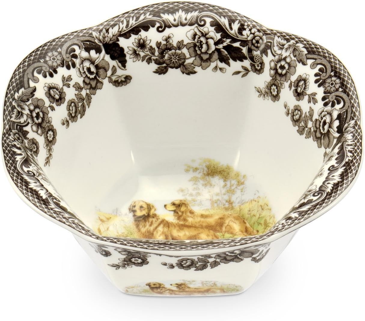 Woodland Hunting Dogs Nut Bowl with Golden Retriever