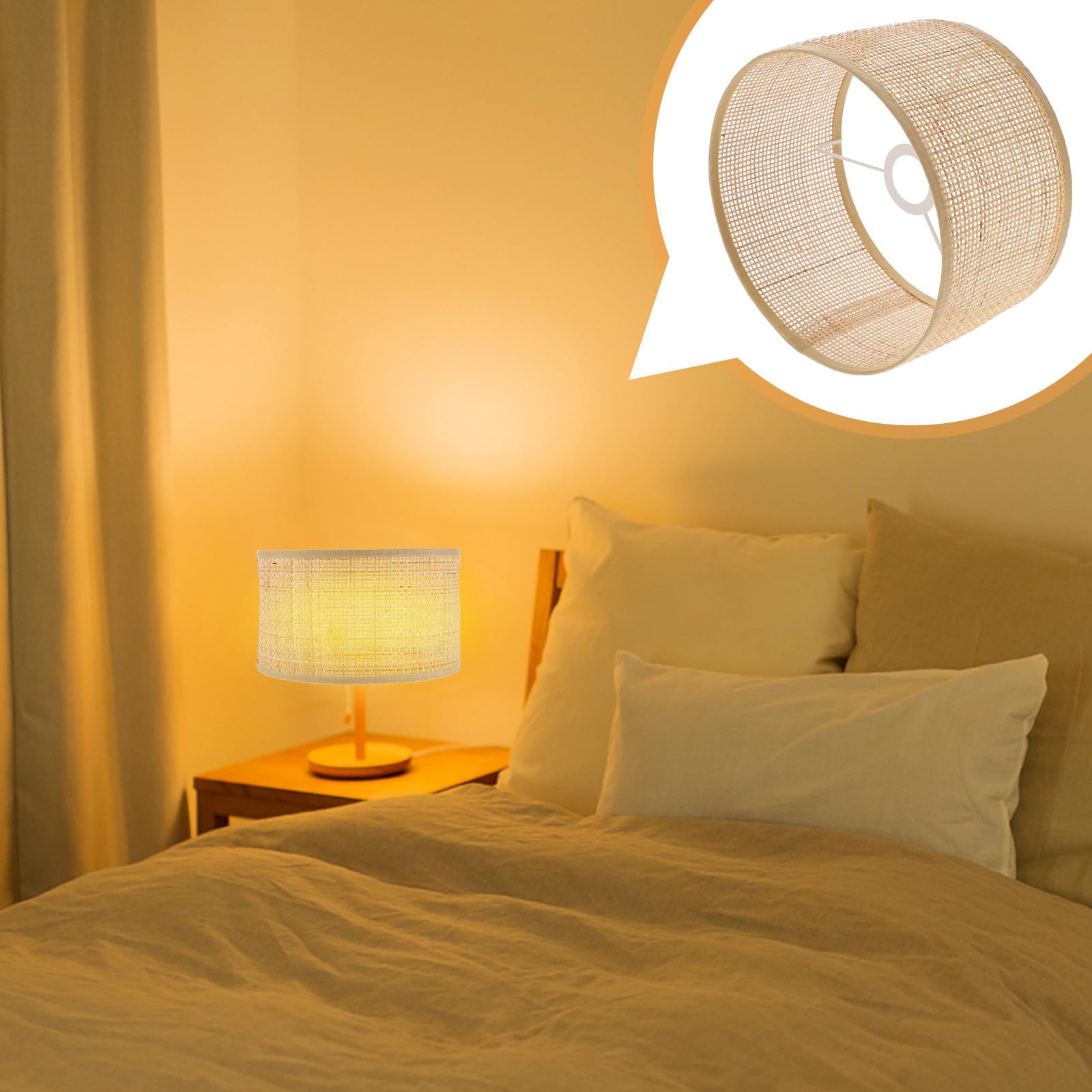 Abat-jour Tissé en Rotin pour Plafonnier, Décoratif et Pratique