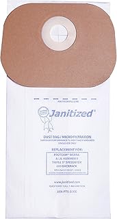 Janitized JAN-PTS-2(10) Paper Premium Replacement Commercial Vacuum Bag for ProTeam Sierra & Lil Hummer II, Triple S Speedster 600 Vacuum Cleaners (10-10 Packs)