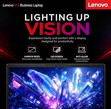 Lenovo V15 Business Laptop | 15.6 FHD LED Display | Intel N-Series Quad-Core Processor | 8GB DDR5 RAM | 128GB PCIE SSD | Ethernet (RJ-45) | HDMI | Dolby Audio | Wi-Fi 6 | Windows 11 Pro