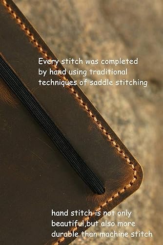 Miniatura 3 de Leather notebook cover with MLK classic notebook XL size 7.5 x 9.5 inchretro leather cover case for moleskine XL Journal MXL05S