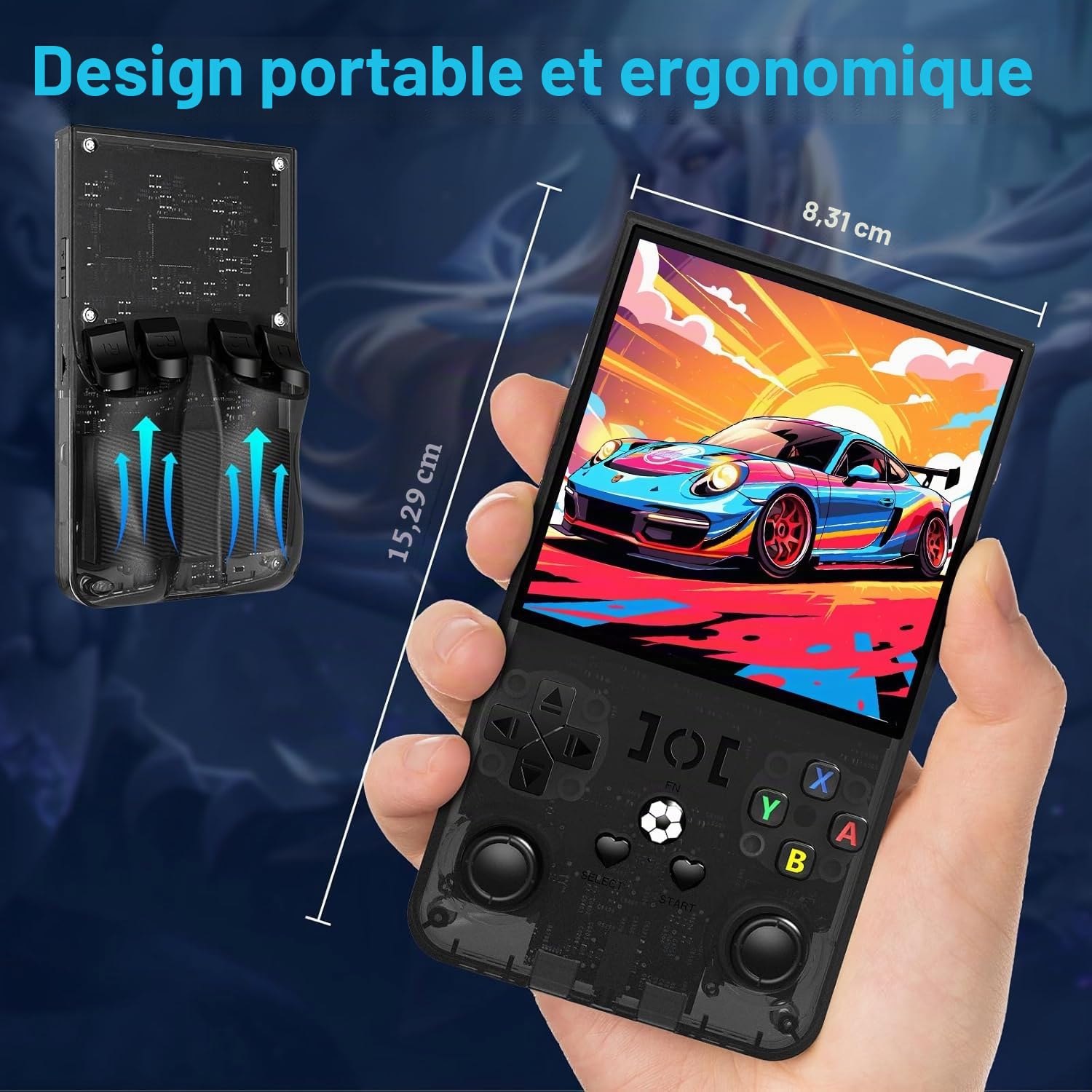 R36MAX Console de Jeu Portable rétro 128 Go – 4K HD Écran IPS 4,0" avec de Nombreux Jeux, système Open Source Linux, Console de Jeu rétro