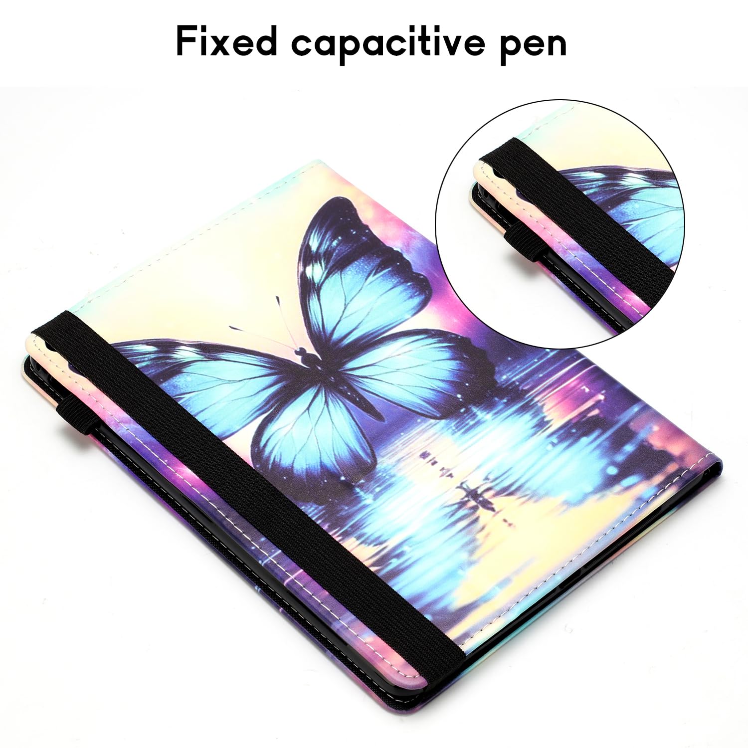 Etui do Samsung Galaxy Tab A11+ 11 cali 2025 SM-X310/SM-X315 LTE/SM-X236 PU skórzany rękaw magnetyczny stojak pokrowiec portfel tablet etui ochronne do Galaxy A11 Plus cień motyl